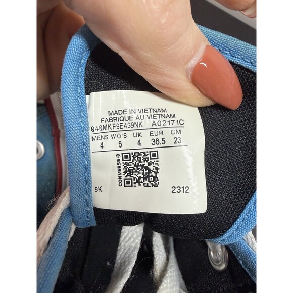 Converse CTAS High Top Blu Canvas Shoes Blue Men’s 4 Wo 6 - Picture 8 of 9